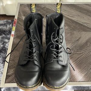 Dr. Martens Black Leather Combat Boots